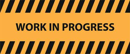work in progress warning sing. vector icon