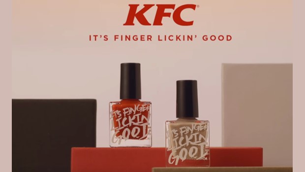 An advert for KFC edible nail varnish